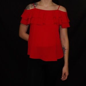 Red Spaghetti Strap Shirt